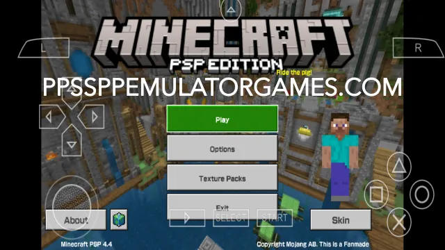 Minecraft PPSSPP Maine Menu